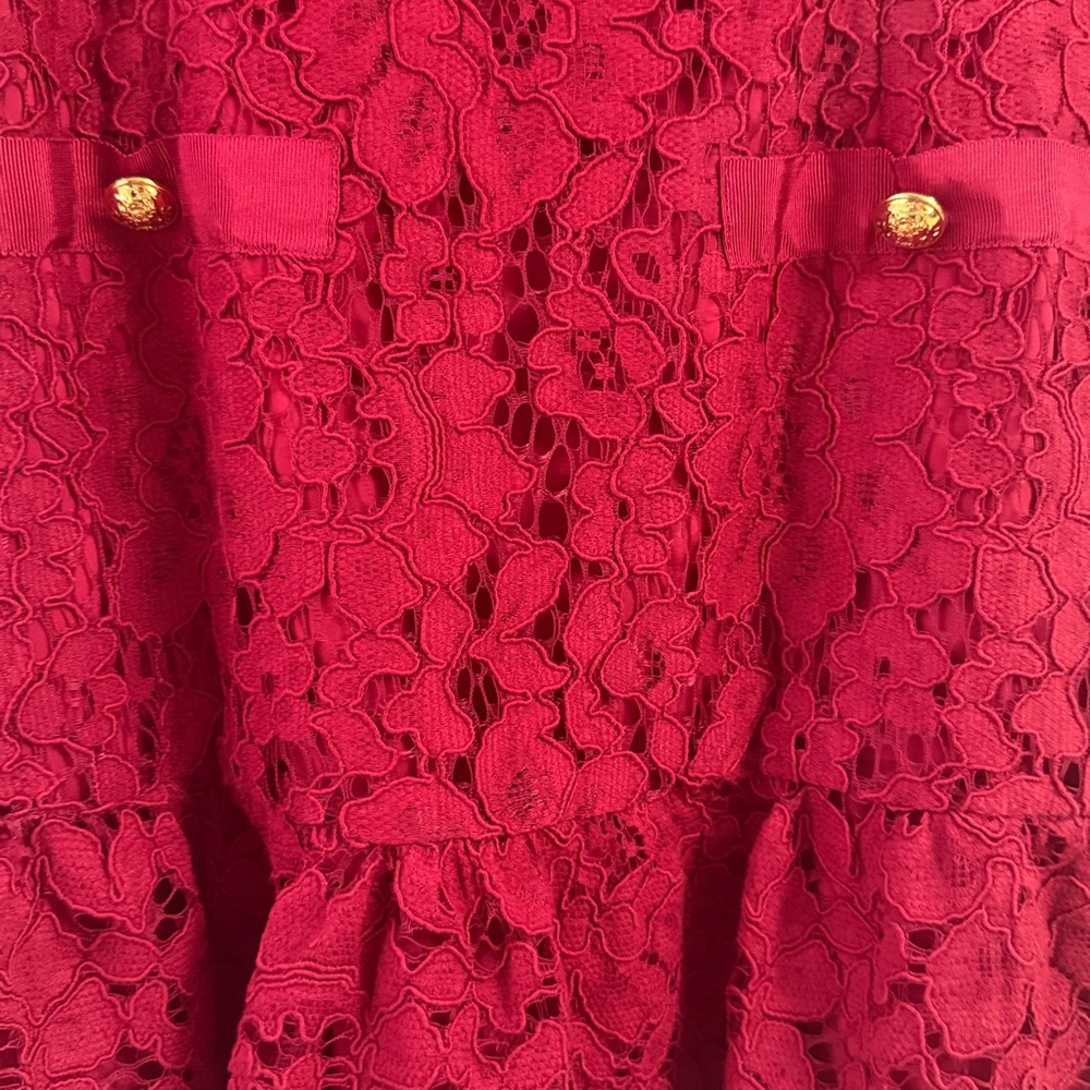 Saylor Verena Red Lace Dress - Picture 7 of 8